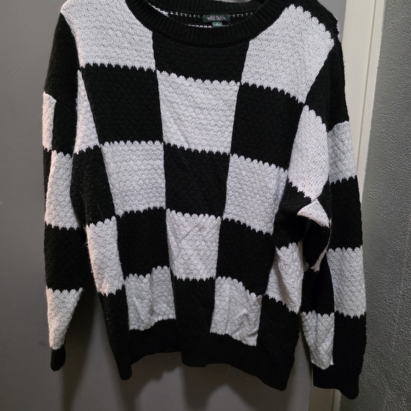 wild fable Sweaters - Wild Fable Monochrome Checkered Sweater